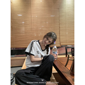 F1女孩 88發發球服风格 大T恤女夏季 WANANTONG V领短袖 上衣