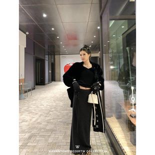 全羊毛半裙女冬季 WANANTONG more一件搭所有 长裙 less