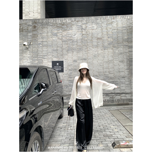 WANANTONG 我的夏日刚需! 清凉防晒100%莱塞尔纸片人套装女夏季