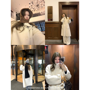 出门搭子加厚底绒羊毛皮草大衣女冬 我 WANANTONG 比茨堡小暖炉