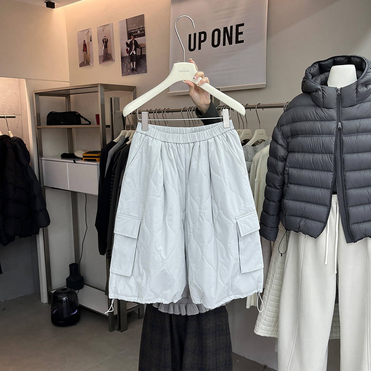 阔腿裤工装休闲五分棉裤女