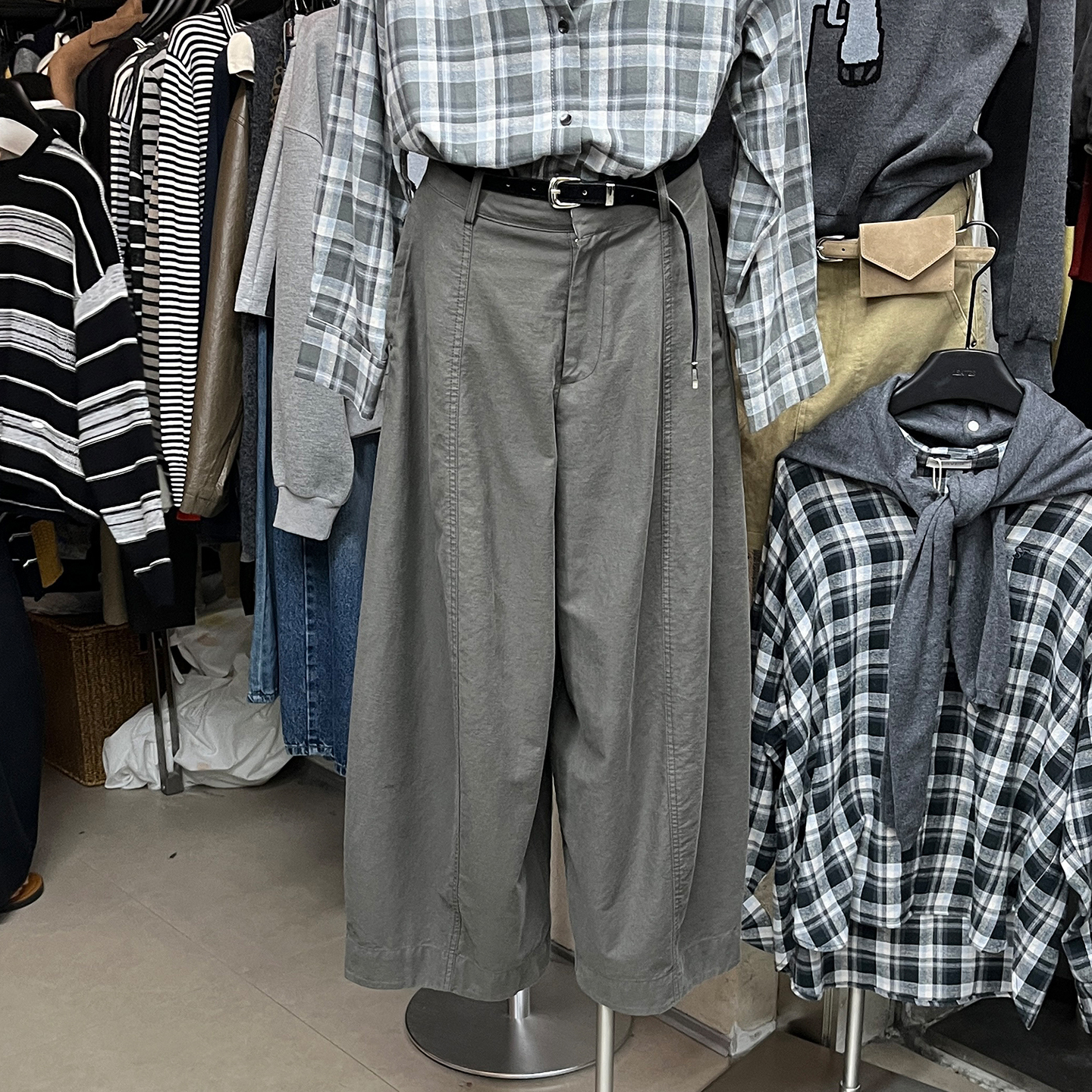 宽松阔腿裤时尚休闲长裤法棍裤