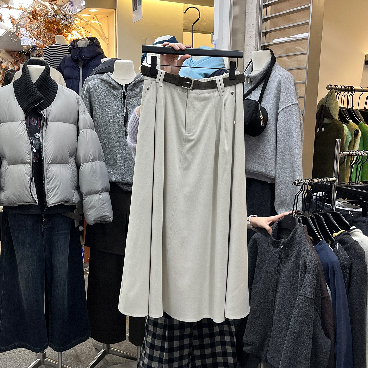 通勤风西装半身裙女气质文艺半裙