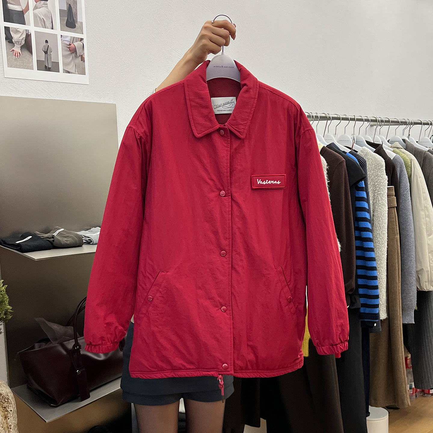 时尚字母棉服女潮牌慵懒风棉衣冬