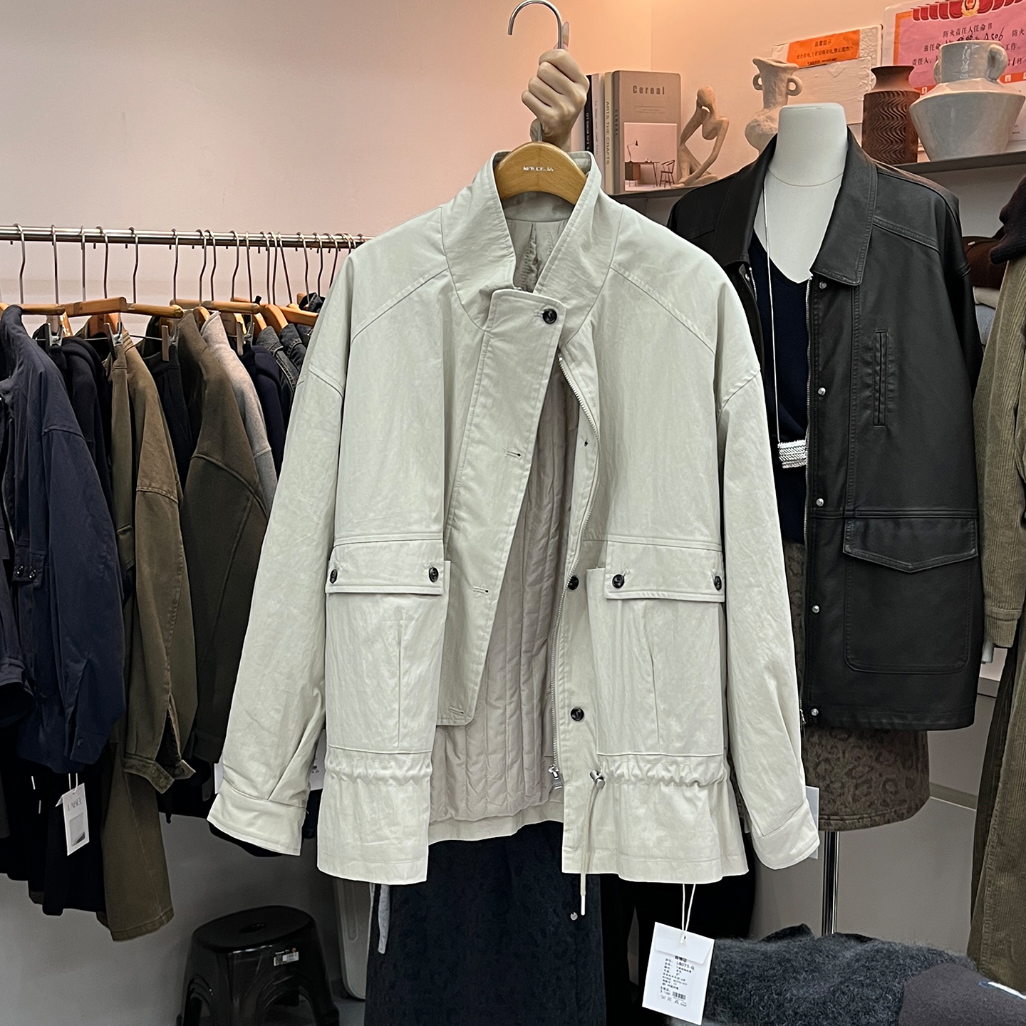 立领工装夹克外套大口袋时尚风衣