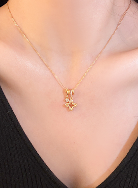 轻奢小众设计感四叶草项链女