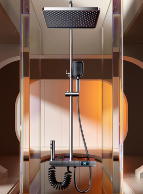 749高级浴室花洒场景海报C4D模型源文件OC渲染室内三维素材工程