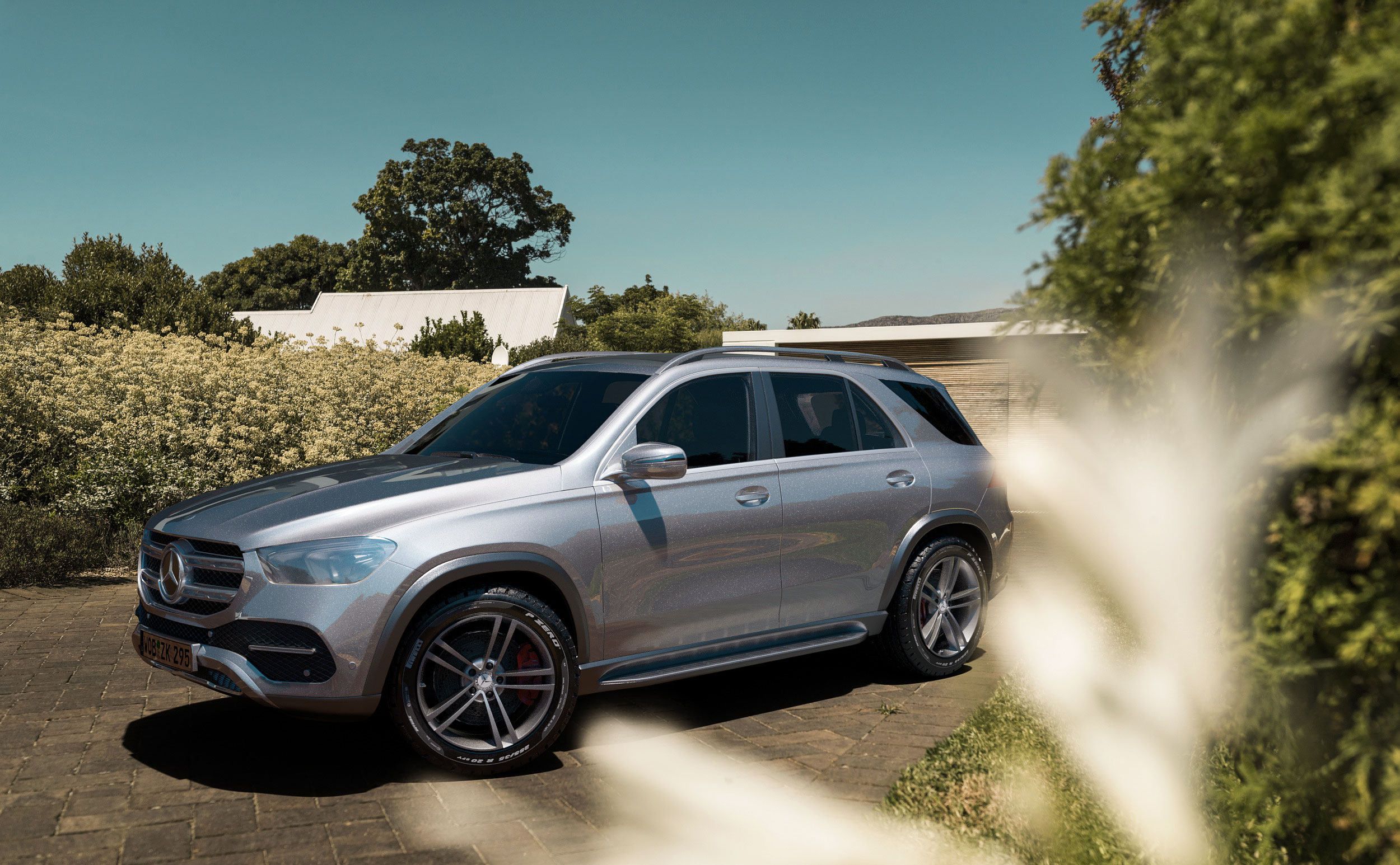 【185-室外汽车渲染】c4d工程oc渲染3d模型素材场景灯光贴图工程