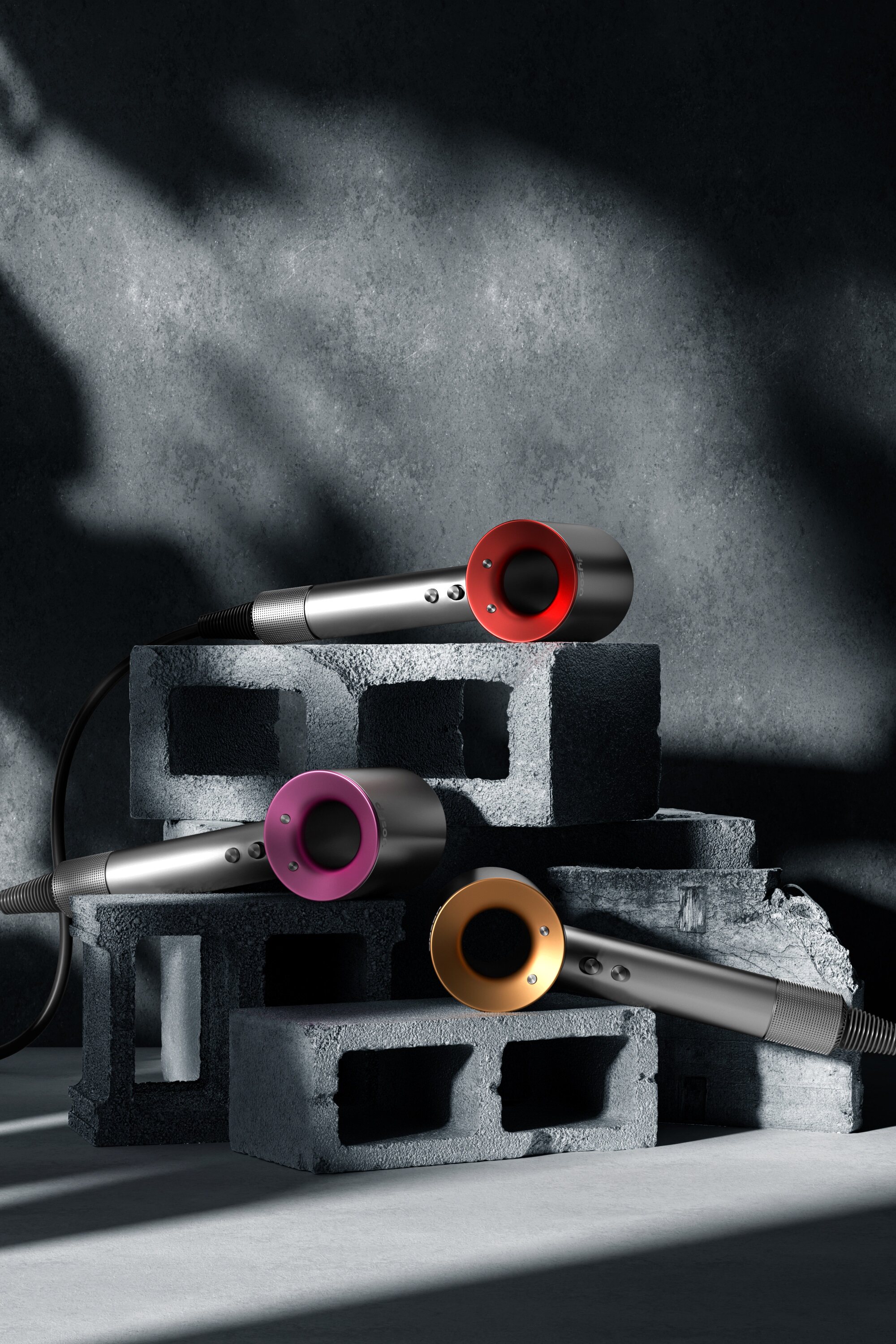 【428写实戴森吹风机】c4d工程oc渲染3d模型素材三维场景海报电商