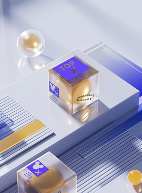 700-微软风C4D工程OC渲染3D模型素材科技设计场景灯光B端贴图材质