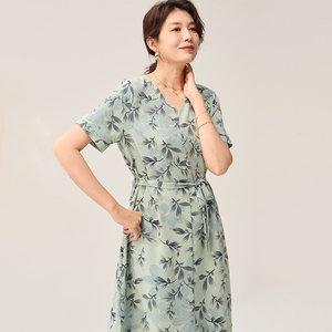 妈妈装夏款连衣裙中长款气质裙子