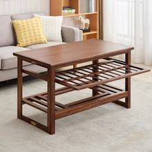 胡桃木抽屉式书桌餐桌烤火桌子家用可折叠长方形实木冬季取暖桌