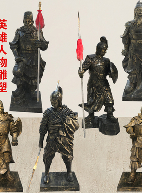 渤言雕塑玻璃钢三国人物广场