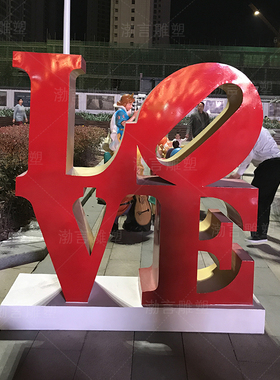 不锈钢心形爱情主题婚庆摄影摆件