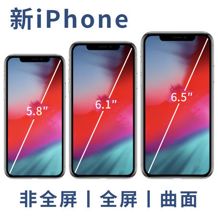 iPhone X钢化膜苹果XS Max电镀全屏膜6D保护膜XR磨砂紫光手机膜XS