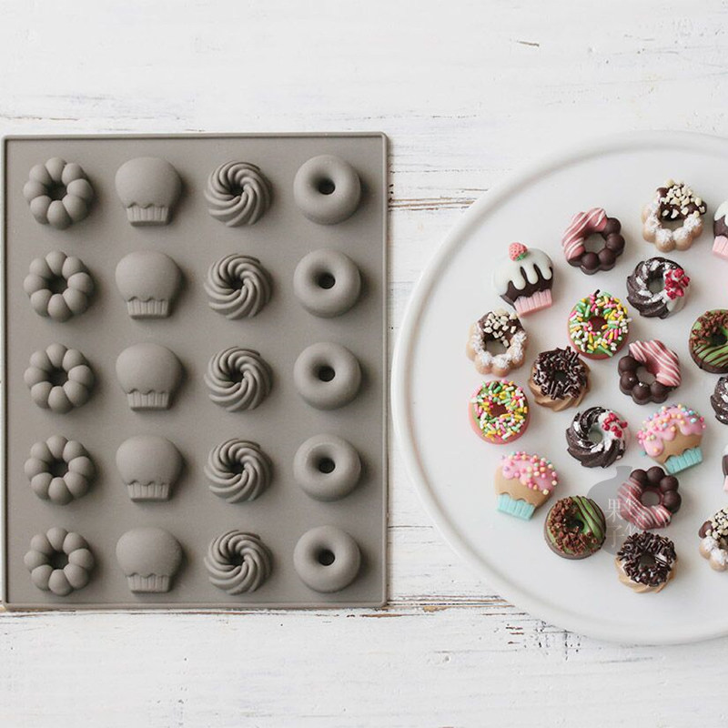 硅胶香蕉苹果菠萝草莓甜甜圈水果巧克力软糖硅胶模具法式蛋糕模具