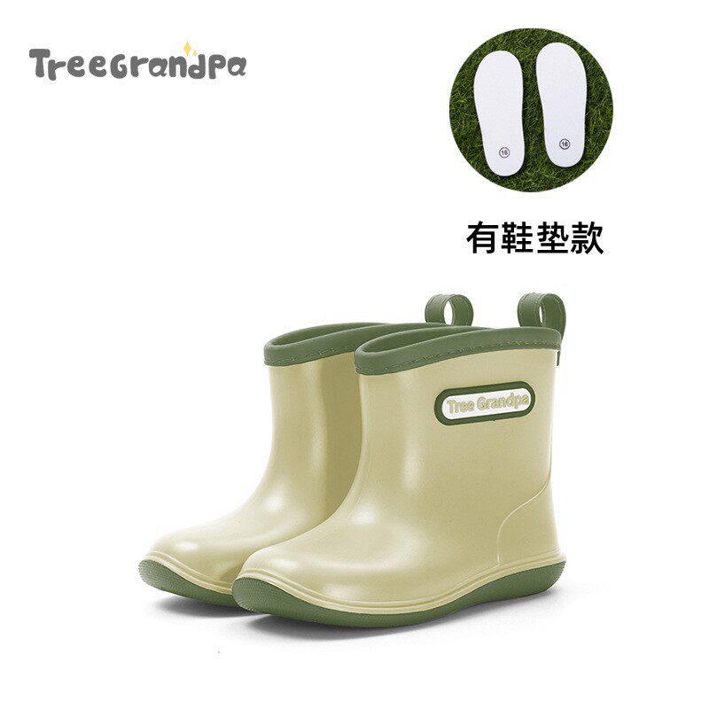 出口大树爷爷儿童雨靴轻便防滑鞋