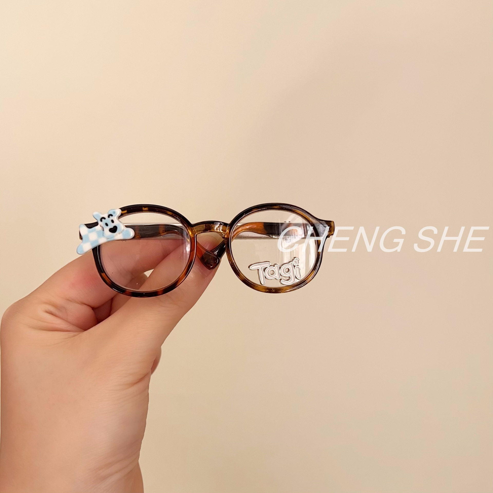 韩系可爱豹纹眼镜发夹侧边夹女一字夹高端2025新款前额碎发刘海夹