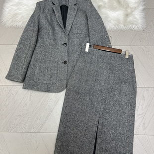 含70羊毛 外套半身裙套装 A9522 西装 阅悦羊毛人字纹套装