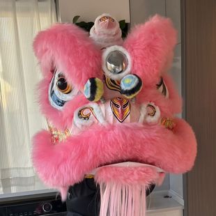 舞狮道具全套南狮醒狮舞龙舞狮服装双人羊毛狮子鸣朝狮头