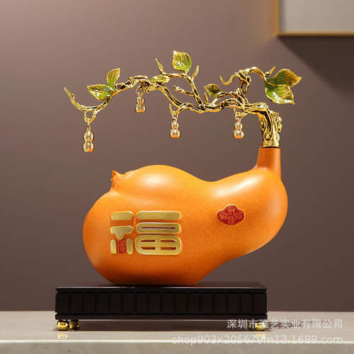 葫芦高档创意新玄关摆件酒柜装饰客厅品树脂家居招财中式