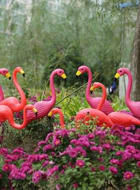 火烈鸟家居园林装饰群鸟爱情鸟婚莎摄影道具造影庭院婚庆摆件