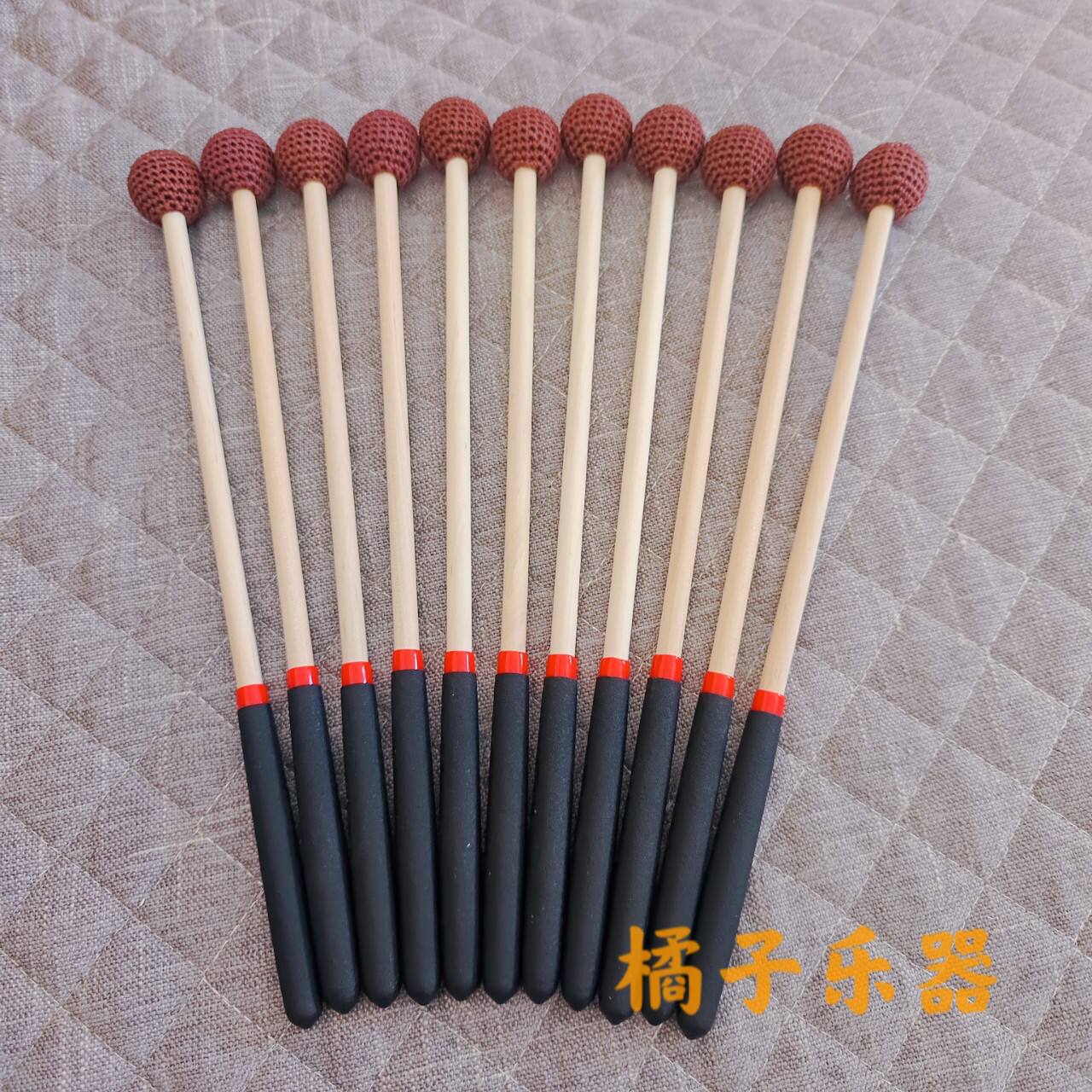 钟琴槌颤音鼓槌钢片空灵琴锤橡胶鼓枫木杆铝板尼龙锤头硬头图片