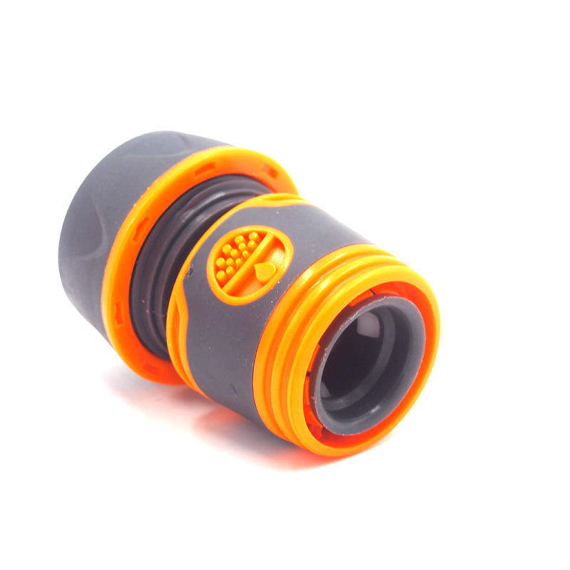 塑料6分花园水管快速园艺包胶接头洗车软管配件通水塑料配件