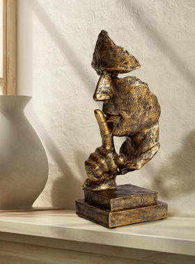 中号沉默是金电视办公室装饰酒柜摆件创意家居书桌品雕塑艺术