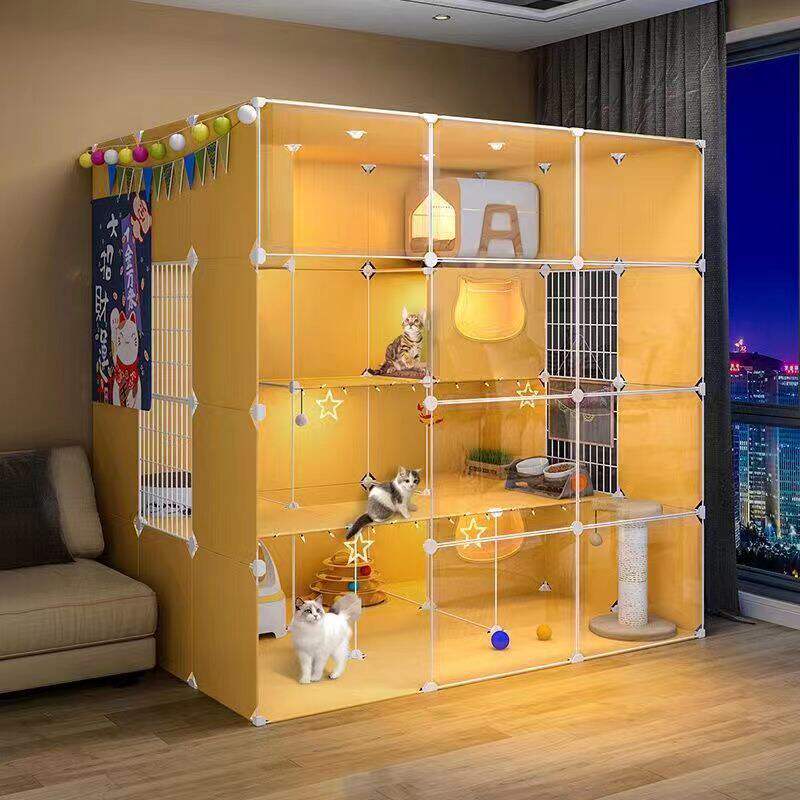 全景猫家用猫笼子别墅超大厕所室内空间猫柜带自由一体猫屋猫舍