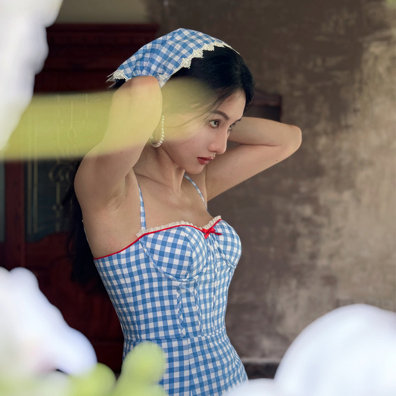 TW各种花色法式春夏出游三角巾格子复古装饰头巾甜美田园丝巾头饰