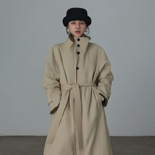 无缝两面穿兔毛皮草派克休闲大衣