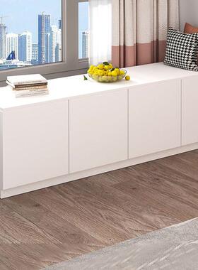 实木飘窗柜定制自由组合柜子阳台柜落地柜储物柜可坐地柜矮收纳柜