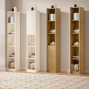 定制柜子尺寸定做夹缝书柜带柜门超窄立柜书架落地矮柜收纳置物柜