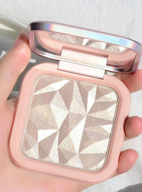 单色高光幻彩钻石鼻子高光提亮裸色珠光眼影爆闪面部提亮立体平价