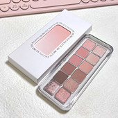 十二色眼影盘大地色低饱和多色防水防汗不掉色新手珠光哑光百搭盘