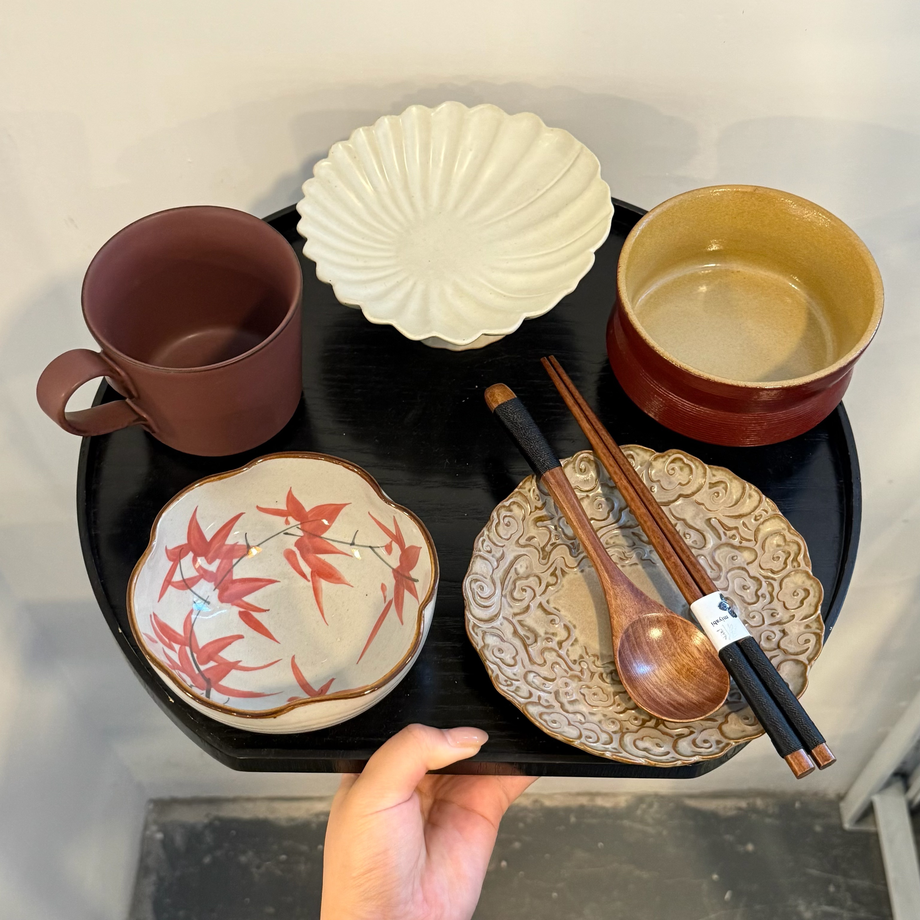 漫生活老板娘 枫红陶意 秋日氛围感枫叶系列一人食餐具套装碗盘