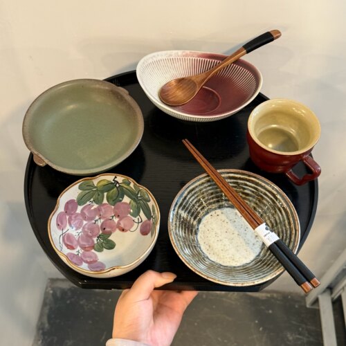 漫生活老板娘 青灰釉语 一人食餐具套装碗盘碗碟家用分餐仪式感