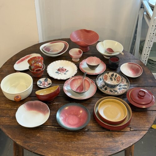 漫生活老板娘家用红色系餐盘菜盘精致漂亮餐厅民宿景德镇粗陶盘子