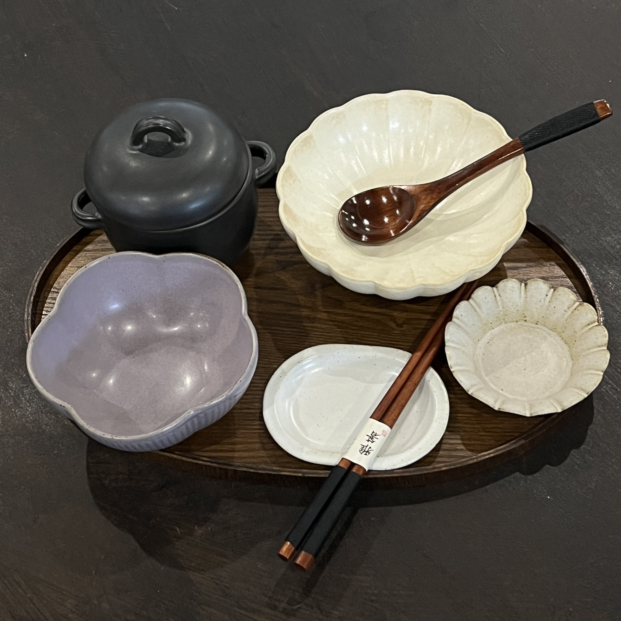 漫生活老板娘 紫鸳一人食餐具套装摆拍仪式高精致月子餐碗盘组合