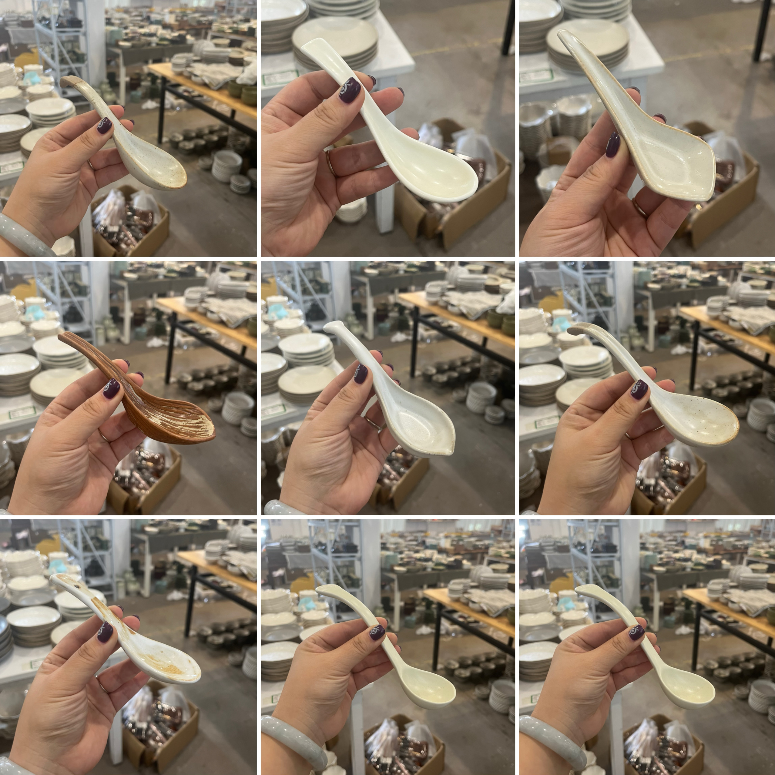 漫生活老板娘手工粗陶餐具小汤勺汤匙调羹吃饭勺子陶瓷勺碗勺复古