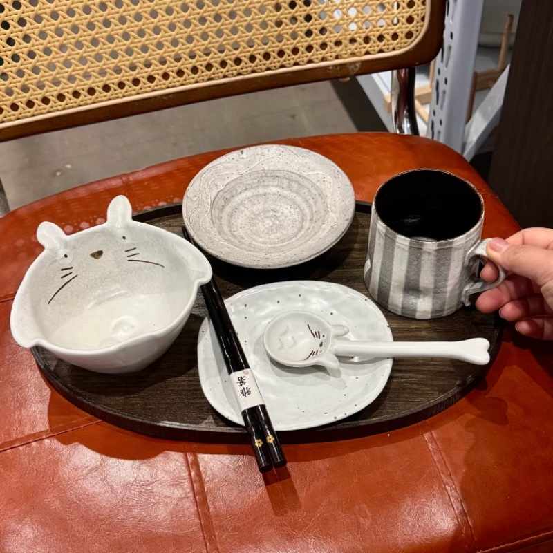 漫生活老板娘 龙猫家族 一人食托盘餐具儿童卡通可爱礼物分餐早餐