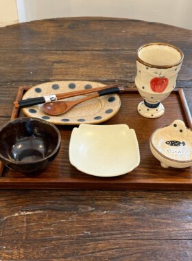 漫生活老板娘 果香鱼趣 可爱萌趣碗盘杯碟餐具套装一人食小朋友