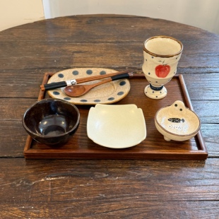 漫生活老板娘 果香鱼趣 可爱萌趣碗盘杯碟餐具套装一人食小朋友