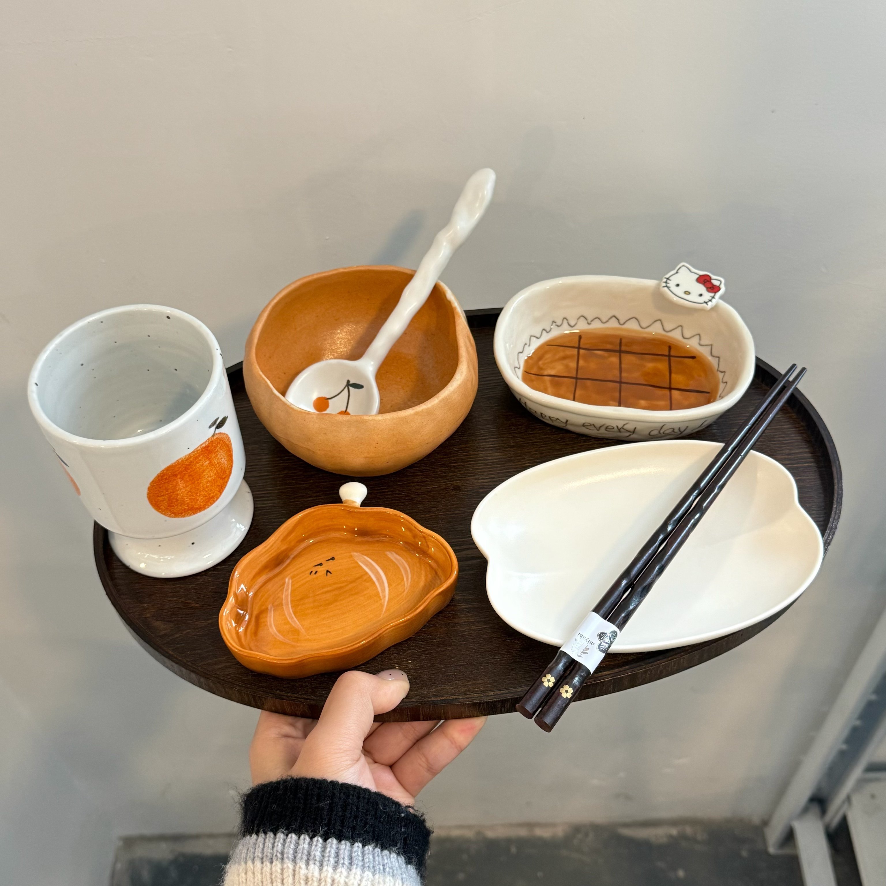 漫生活老板娘 橙暖食光 可爱精致小巧餐具套装一人食碗盘杯碟分餐,餐饮具,餐具瓷器套装,淘宝优惠券,粉丝福利购,淘宝优惠卷