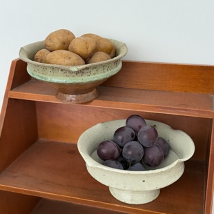 漫生活老板娘复古风高脚碗家用果盘凉菜碟餐厅民宿餐桌装饰物小众