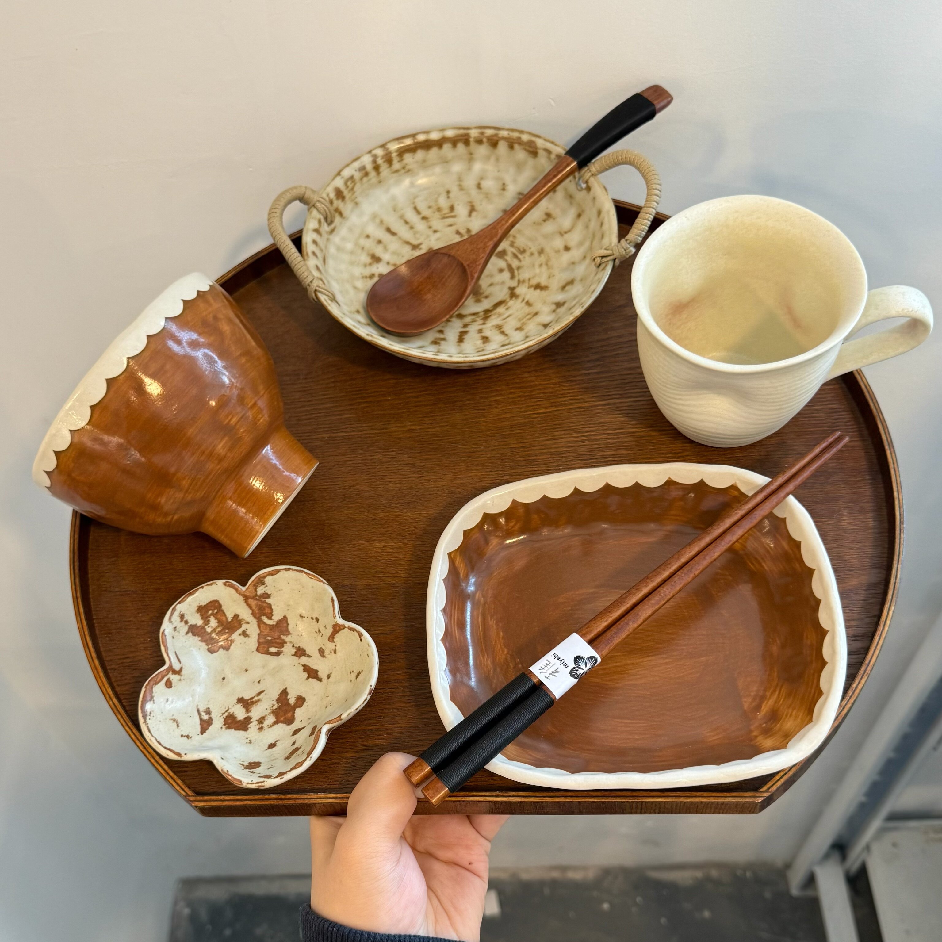 漫生活老板娘 焦糖朵朵 日式复古熊猫餐具套装一人食碗盘杯碟家用