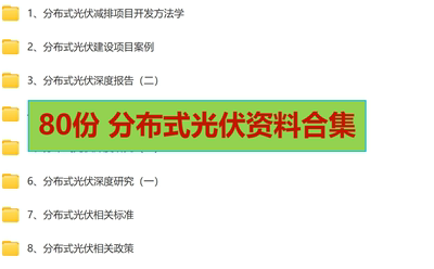 【80份】分布式光伏方法学政策标准项目案例