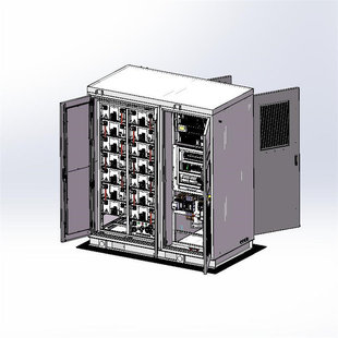 风冷系统储能商用一体柜 原文件X2886 3D图纸 机械设计素材 SW模