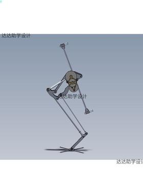 M4027-生垂直跳跃机器人salto 三维SW2018带参设计CAD